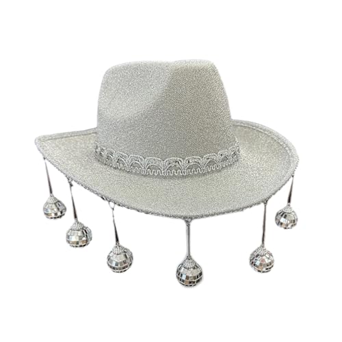 XITEA Urlaub Cowboyhut Glänzend Glitzer mit Discokugeln für Club Karneval XITEA Urlaub Cowboyhut Glänzend Glitzer mit Discokugeln für Club Karneval von XITEA