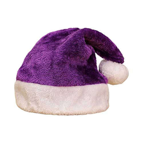 XITEA Weiche Weihnachtsmannmütze, bequeme Mütze, traditionell, mehrfarbig, Plüsch-Weihnachtsmütze für Erwachsene und Kinder, Neujahrsgeschenk XITEA Weiche Weihnachtsmannmütze, bequeme Mütze, traditionell, mehrfarbig, Plüsch-Weihnachtsmütze für Erwachsene und Kinder, Neujahrsgeschenk von XITEA