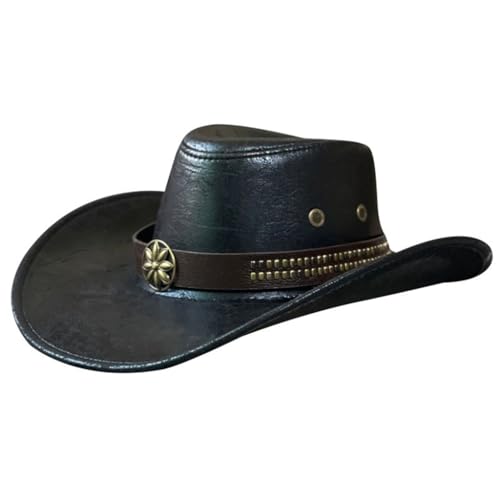 XITEA Western-Cowboyhut, verstellbar, Nieten, Mädchen, Kostüm, Cosplay, Kappe, Ornament, Schwarz XITEA Western-Cowboyhut, verstellbar, Nieten, Mädchen, Kostüm, Cosplay, Kappe, Ornament, Schwarz von XITEA