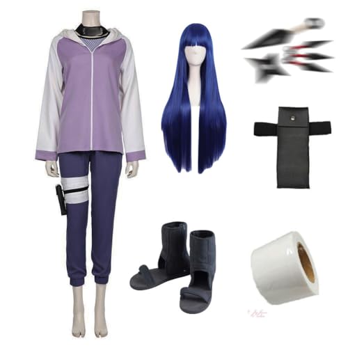 XITONGTANG Anime Hyuga Hinata Cosplay kostüme Wig Toupet Halloween Verkleidung Karneval (01, L) von XITONGTANG