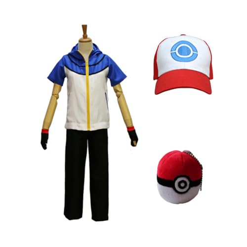 XITONGTANG Anime Ketchum Cosplay Costume kostüme uniform Halloween Verkleidung (01, M) von XITONGTANG
