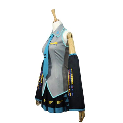 XITONGTANG Anime Miku Cosplay kostüme Uniform Outfit Full Set Halloween Women (01-Costume, L) von XITONGTANG