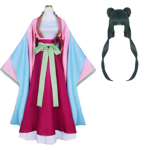 XITONGTANG Anime The Apothecary Diaries Maomao Robe Cosplay kostüme Toupet Halloween Verkleidung Karneval (01, M) von XITONGTANG