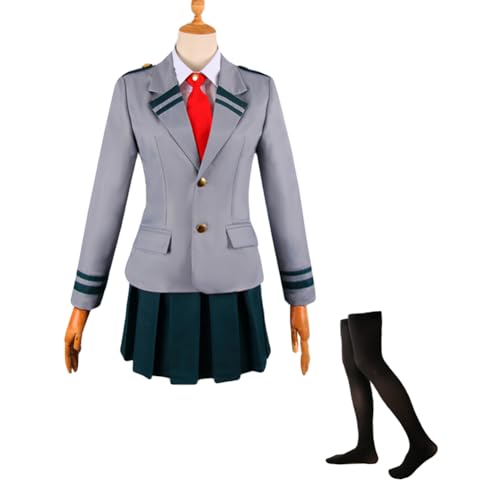 XITONGTANG Asui Tsuyu OCHACO URARAKA Cosplay kostüme Toupet Halloween Verkleidung Karneval (01-Grey, M) von XITONGTANG
