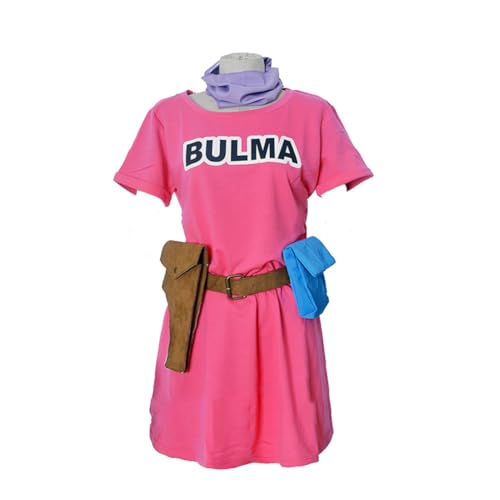 XITONGTANG Bulma Cosplay kostüme Toupet Halloween Verkleidung Karneval (01-Pink, M) von XITONGTANG