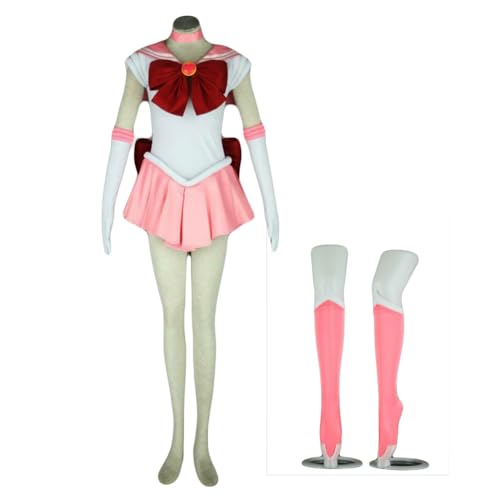 XITONGTANG Chibiusa Mädchen Rosa Cosplay kostüme Outfit Full Set Halloween Girl Verkleidung Karneval (01-Pink, L) von XITONGTANG