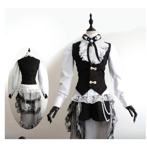 XITONGTANG Ciel Phantomhive Zirkus Cosplay kostüme Pink Dress Outfit Full Set Halloween Girl Verkleidung Karneval (01-Ciel, M) von XITONGTANG