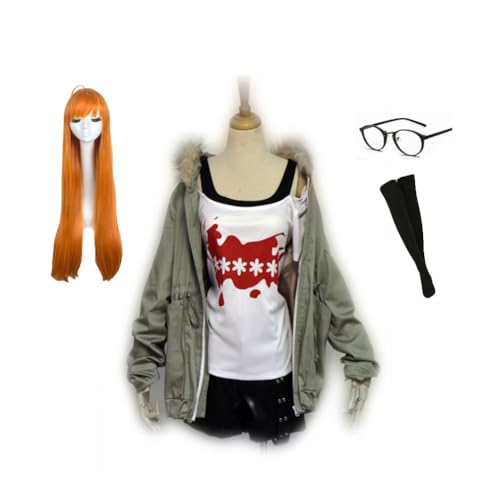 XITONGTANG Futaba Sakura Cosplay kostüme Outfit Full Set Halloween Girl Verkleidung Karneval Wig (S) von XITONGTANG