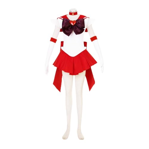 XITONGTANG Hino Mädchen Rot Cosplay kostüme Outfit Full Set Halloween Girl Verkleidung Karneval (01-Rot, M) von XITONGTANG