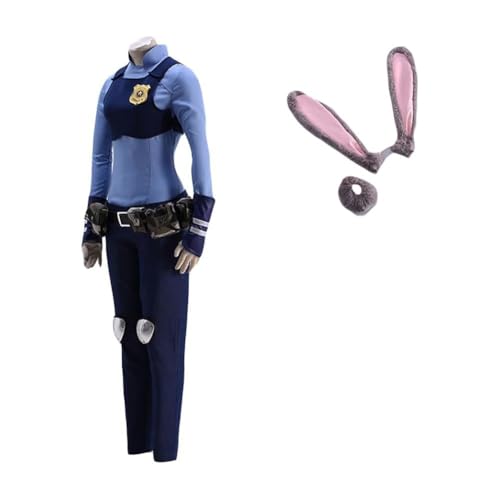 XITONGTANG Polizist Judy Cosplay kostüme Uniform Outfit Full Set Halloween Women Ein hase (01, S) von XITONGTANG
