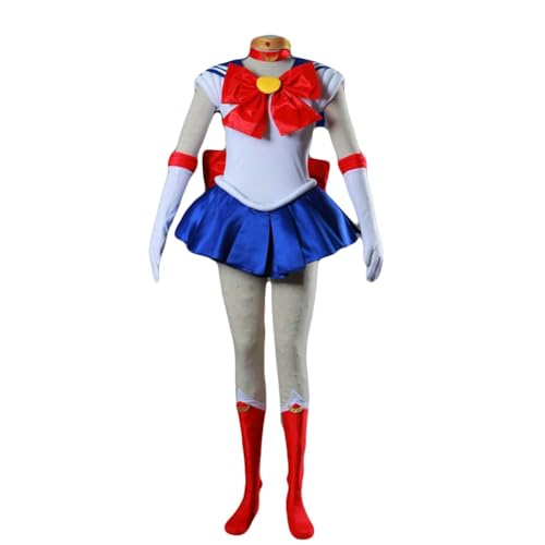 XITONGTANG Tsukino Usagi Mädchen Cosplay kostüme Outfit Full Set Halloween Girl Verkleidung Karneval (01-Blue, M) von XITONGTANG