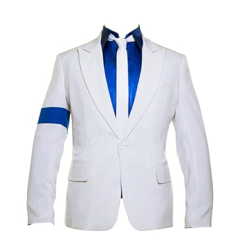 XITONGTANG White Smooth Armband Suit Jacket for Kid and Adult Cosplay kostüme Halloween (01-White, Adult-M) von XITONGTANG