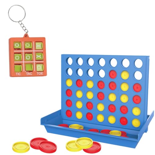 XIWJLWO 4 Gewinnt Spiel(S) + 2 Tic Tac Toe Anhänger, Gesellschaftsspiel für Kinder & Familien, Brettspiel mit Ersatzchips, Reise- & Partyspiel ab 3 Jahre, ideales Familienspiel für Zuhause XIWJLWO 4 Gewinnt Spiel(S) + 2 Tic Tac Toe Anhänger, Gesellschaftsspiel für Kinder & Familien, Brettspiel mit Ersatzchips, Reise- & Partyspiel ab 3 Jahre, ideales Familienspiel für Zuhause von XIWJLWO