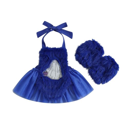 XIXIMAON Halloween-Kostüm für Babys, Mädchen, bestickt, Kürbis, Body, aus Fell, Overall mit Tutu Tüll + Beinstulpen, Halloween-Kostüm, 2 Stück, Pfirsichblau, 74-80 XIXIMAON Halloween-Kostüm für Babys, Mädchen, bestickt, Kürbis, Body, aus Fell, Overall mit Tutu Tüll + Beinstulpen, Halloween-Kostüm, 2 Stück, Pfirsichblau, 74-80 von XIXIMAON