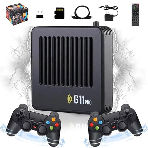 G11 Pro Retro Videospiel Konsole Spiel Stick,Eingebaute 60000 Spiele,50 Emulatoren,4k HDMI Game Box,2.4g Wireless Controllern,Portable Plug and Play Gaming Konsole,Geschenk für Männer,Ehemann (256G) von XIXIMENG