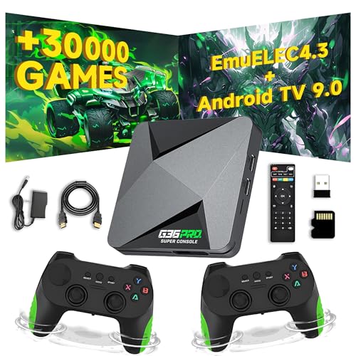 G36 Pro Retro Spielkonsole Retro Konsole,30000+ Spiele 50+ Emulatoren,EmuELEC 4.3+Android 9.0 Dual-System,4K Game Stick Plug & Play Retro-Videospielkonsole für TV,mit 2 kabellosen Controllern (64G) G36 Pro Retro Spielkonsole Retro Konsole,30000+ Spiele 50+ Emulatoren,EmuELEC 4.3+Android 9.0 Dual-System,4K Game Stick Plug & Play Retro-Videospielkonsole für TV,mit 2 kabellosen Controllern (64G) von XIXIMENG