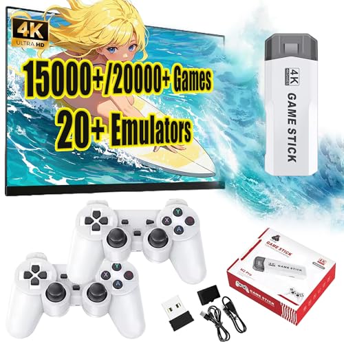 M2 Retro Game Stick Video Game Console Built-in 20000+ Spiele 20+ Emulatoren,4K HDMI Output,mit Dual 2.4G Wireless Controllers,Plug and Play,Arcade 3D Game,Connect TV,Geschenk für Männer,Freund (128G) M2 Retro Game Stick Video Game Console Built-in 20000+ Spiele 20+ Emulatoren,4K HDMI Output,mit Dual 2.4G Wireless Controllers,Plug and Play,Arcade 3D Game,Connect TV,Geschenk für Männer,Freund (128G) von XIXIMENG