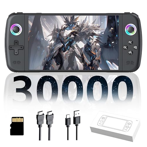 M27 Retro Handheld Spielkonsole Retro Konsole 31000+ Spiele,30+ Emulatoren,EmuELEC System,1024*600P 7-Zoll IPS Bildschirm Tragbare Video Spielkonsole,30 Sprachen,3000mAh Batterie,Plug and Play (128G) von XIXIMENG