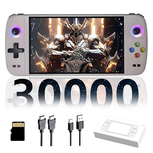 M27 Retro Handheld Spielkonsole Retro Konsole 31000+ Spiele,30+ Emulatoren,EmuELEC System,1024*600P 7-Zoll IPS Bildschirm Tragbare Video Spielkonsole,3000mAh Batterie,Plug and Play (Grau, 128G) von XIXIMENG