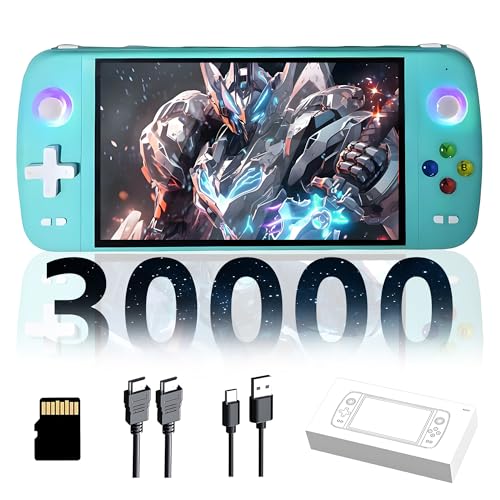 M27 Retro Handheld Spielkonsole Retro Konsole 31000+ Spiele,30+ Emulatoren,EmuELEC System,1024*600P 7-Zoll IPS Bildschirm Tragbare Video Spielkonsole,3000mAh Batterie,Plug and Play (Grün, 128G) von XIXIMENG