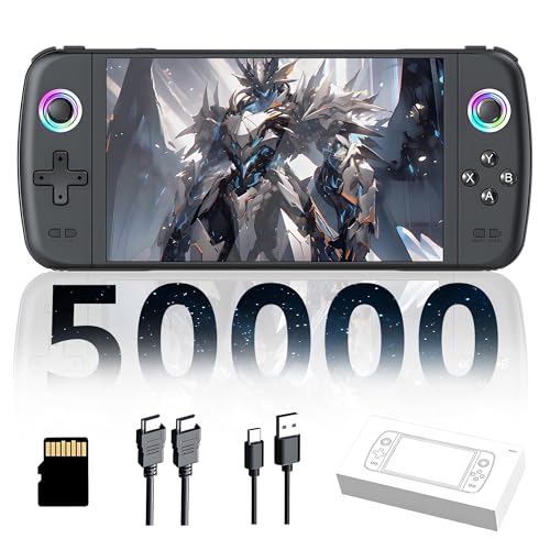 M27 Retro Handheld Spielkonsole Retro Konsole 51000+ Spiele,30+ Emulatoren,EmuELEC System,1024*600P 7-Zoll IPS Bildschirm Tragbare Video Spielkonsole,30 Sprachen,3000mAh Batterie,Plug and Play (256G) von XIXIMENG