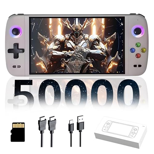 M27 Retro Handheld Spielkonsole Retro Konsole 51000+ Spiele,30+ Emulatoren,EmuELEC System,1024*600P 7-Zoll IPS Bildschirm Tragbare Video Spielkonsole,3000mAh Batterie,Plug and Play (Grau, 256G) von XIXIMENG