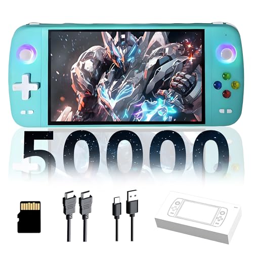 M27 Retro Handheld Spielkonsole Retro Konsole 51000+ Spiele,30+ Emulatoren,EmuELEC System,1024*600P 7-Zoll IPS Bildschirm Tragbare Video Spielkonsole,3000mAh Batterie,Plug and Play (Grün, 256G) von XIXIMENG