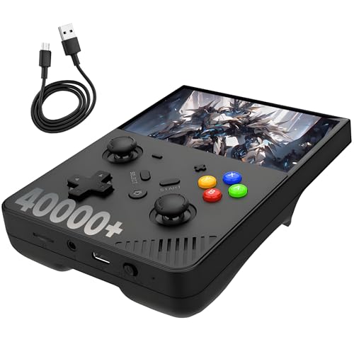 R43 PRO Retro Handheld Spielkonsole 40000+ Spiele,25 Emulatoren, 4,3-Zoll-LCD-Bildschirm Retro Konsole,4000mAh Batterie,EmuELEC-System,Cortex-A55,Tragbare Videospielkonsole (Schwarz-256G) von XIXIMENG