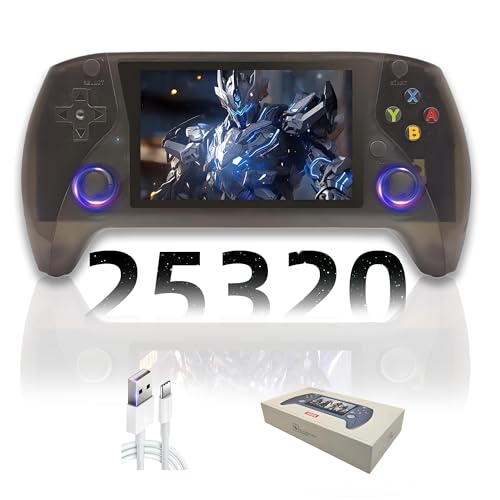 R50S Retro Handheld-Spielkonsole,19869/25320+ Spiele,23 Emulator,4’’ IPS OCA HD-Bildschirm,Open Source E-System,tragbare Spielkonsole,Dual Joystick,3000mAh Retro-Arcade Videospielkonsole (Black-128G) von XIXIMENG