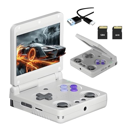 RG34XX SP Retro Handheld Spielkonsole Dual Card Slot 64+128G mit 8422 Spiele & Video/Musik Playern,Linux 3.4" OCA IPS Bildschirm,Tragbare Spielkonsole mit 2.4/5G WiFi&Bluetooth,17 Emulator (Grau) RG34XX SP Retro Handheld Spielkonsole Dual Card Slot 64+128G mit 8422 Spiele & Video/Musik Playern,Linux 3.4" OCA IPS Bildschirm,Tragbare Spielkonsole mit 2.4/5G WiFi&Bluetooth,17 Emulator (Grau) von XIXIMENG