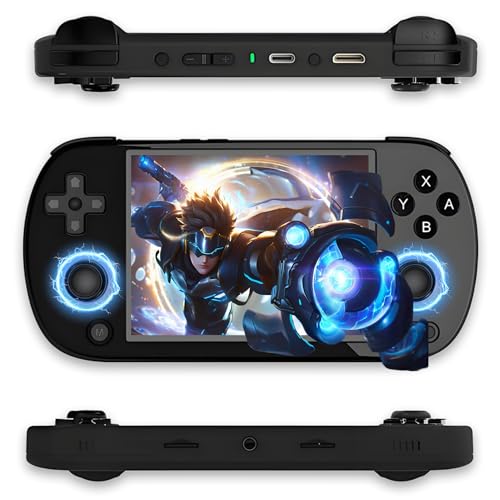 RG40XX H Retro Handheld Spielkonsolen 11000+ Spiele 18 Emulators Retro Konsole,2,4G/5G WiFi&BT4.2 Dual-Kartensteckplatz Emulator Handheld,Linux 64-Bit,16 Millionen Farben RGB-Lichtring (Schwarz-256G) von XIXIMENG
