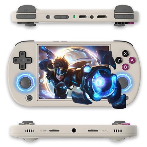 RG40XX H Retro Handheld Spielkonsolen 8000+ Spiele 18 Emulators Retro Konsole,2,4G/5G WiFi&BT4.2 Dual-Kartensteckplatz Emulator Handheld,Linux 64-Bit,16 Millionen Farben RGB-Lichtring (Grau-128G) von XIXIMENG