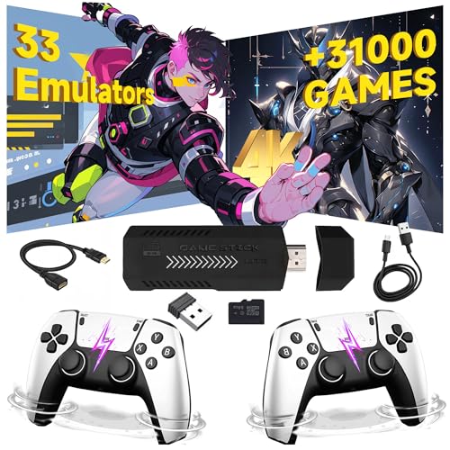X2 Ultra Retro Konsole 4K Game Stick mit Wiederaufladbare Controller,31000+ Spiele 30+ Emulatoren,HD Retro-Spielkonsole,Plug-and-Play-Emulator Konsole,Tragbare spielkonsole,Geschenk für Männer (64G) X2 Ultra Retro Konsole 4K Game Stick mit Wiederaufladbare Controller,31000+ Spiele 30+ Emulatoren,HD Retro-Spielkonsole,Plug-and-Play-Emulator Konsole,Tragbare spielkonsole,Geschenk für Männer (64G) von XIXIMENG