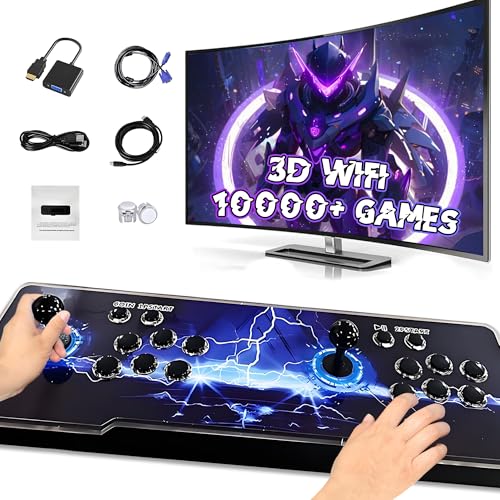 XIXIMENG 10000 in 1 Game Box Retro Spielkonsole,Unterstützung 3D WiFi & 3D Spiele,6-Farben LED Licht Video Spielkonsole,Suche/Favoriten/Hinzufügen/Archivieren/Verbergen Spiel,1-4 Spieler (Schwarz) XIXIMENG 10000 in 1 Game Box Retro Spielkonsole,Unterstützung 3D WiFi & 3D Spiele,6-Farben LED Licht Video Spielkonsole,Suche/Favoriten/Hinzufügen/Archivieren/Verbergen Spiel,1-4 Spieler (Schwarz) von XIXIMENG