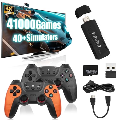XIXIMENG X2 UItra Game Stick 4K,58000/41000/30000 Spieles 50/40/30 Emulatoren HD Video Game Console Double Wireless 2.4G Controller Retro Konsole (128G) XIXIMENG X2 UItra Game Stick 4K,58000/41000/30000 Spieles 50/40/30 Emulatoren HD Video Game Console Double Wireless 2.4G Controller Retro Konsole (128G) von XIXIMENG