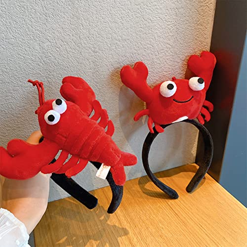 XIYUAN Krabben- und Hummer-Stirnband, rot, Party-Kopfbedeckung für Kinder und Erwachsene, 2 Stück, geformte Haarreifen, Meerestier, Cosplay-Stirnband XIYUAN Krabben- und Hummer-Stirnband, rot, Party-Kopfbedeckung für Kinder und Erwachsene, 2 Stück, geformte Haarreifen, Meerestier, Cosplay-Stirnband von XIYUAN