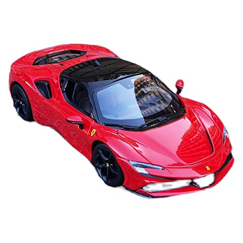 1/18 Für Ferrari SF90 Hohe Simulation Sportwagenmodell Metalldruckguss Handwerk Dekoration von XIYUEYING