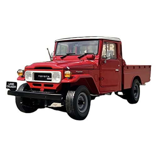1/18 Für Toyota Land Cruiser Lc40 Metalldruckguss Hohe Simulation Pickup Automodell(Rot) von XIYUEYING