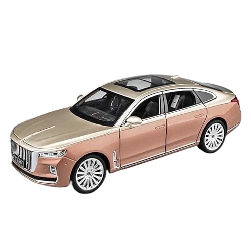 1/24 für Hong Qi H9 Hohe Simulation Legierung Luxy Auto Modell Metall Auto Modell Mit Sound Und Licht(A) von XIYUEYING