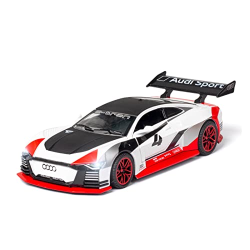 1/32 Für Audi E-TRON Luxury High Simulation Sportwagenmodell Mit Sound & Light Metal Diecast Spielzeug(Bianco) von XIYUEYING