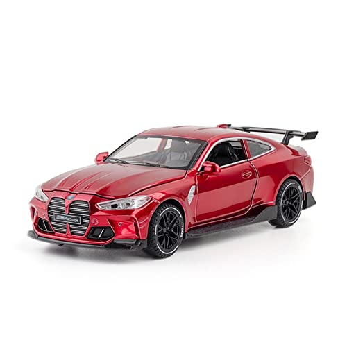 1/32 Für BMW M4 Luxus High Simulation Mit Sound & Light Metal Diecast Coupé Automodell Spielzeug(Rot) von XIYUEYING