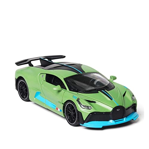 1/32 Für Bugatti Divo Metal Diecast Pull Back Spielzeugautomodell Mit Hoher Simulation Sound & Licht(Grün) von XIYUEYING