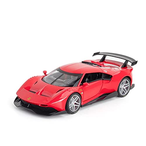 1/32 Für Ferrari P80C Concept Hohe Simulation Super Auto Modell Metall Diecast Spielzeug Dekorationen(Rot) von XIYUEYING