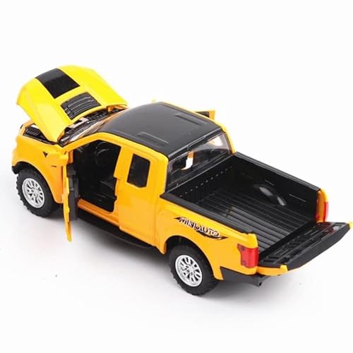 1/32 Für Ford F150 Raptor Metall-Druckguss-Automodell Mit Sound & Light Luxus-Spielzeug-Dekoration(Jaune) von XIYUEYING