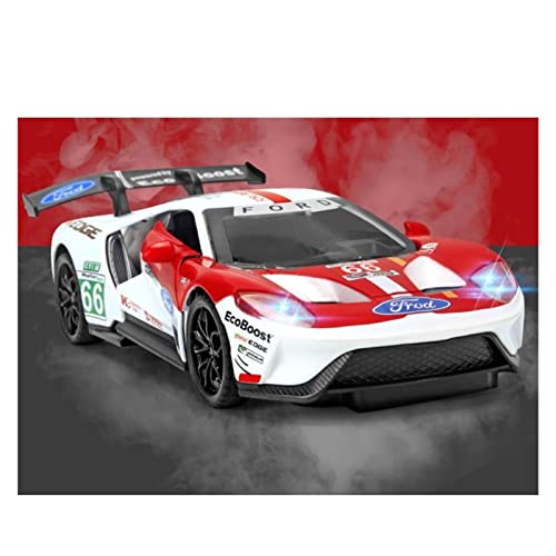 1/32 Für Ford V8 High Simulation Rennwagen Modell Metall Diecast Pull Back Spielzeugfahrzeuge(Bianco) von XIYUEYING