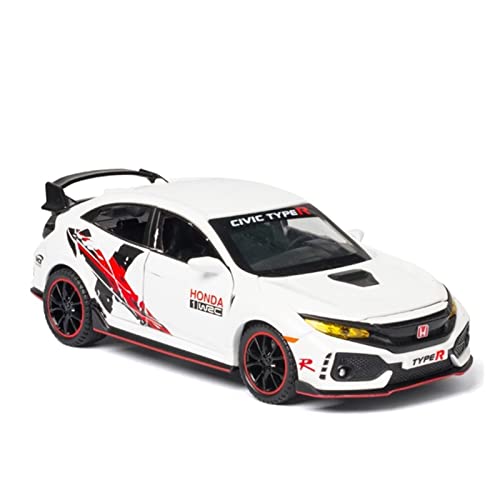 1/32 Für Honda Civic Type-R High Simulation Limited Edition Automodell Metalldruckguss Spielzeug(Bianco) von XIYUEYING