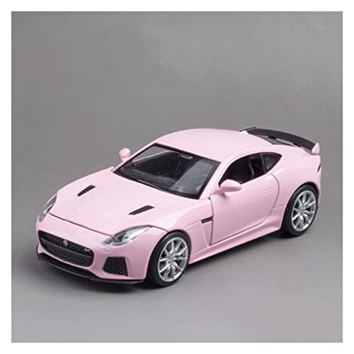 1/32 Für Jaguar F-Type Metalldruckguss Luxus Mit Sound & Light High Simulation Spielzeugautomodell(Rosa) von XIYUEYING
