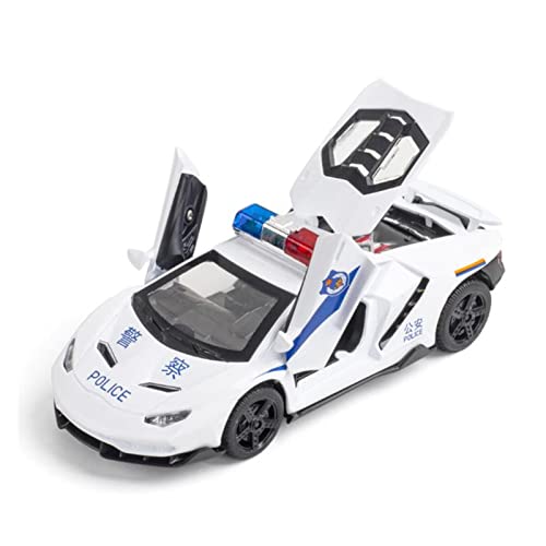 1/32 Für LP770-4 Luxus Hohe Simulation Polizei Spielzeugauto Modell Metalldruckguss Dekorationen(Bianco) von XIYUEYING