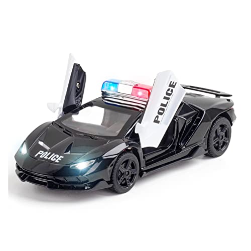 1/32 Für LP770-4 Luxus Hohe Simulation Polizei Spielzeugauto Modell Metalldruckguss Dekorationen(Schwarz) von XIYUEYING