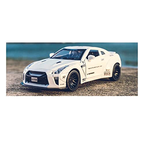 1/32 Für Nissan GTR Hohe Simulation Rennwagenmodell Metalldruckguss Spielzeug Ornament Dekoration(Bianco) von XIYUEYING